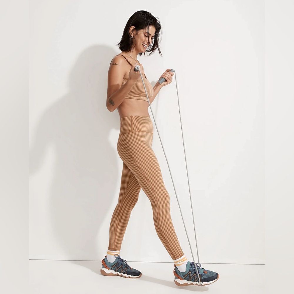 Madewell Make Weekends Longer MWL Flex High-Rise 25" Leggings in Check - Picture 2 of 16